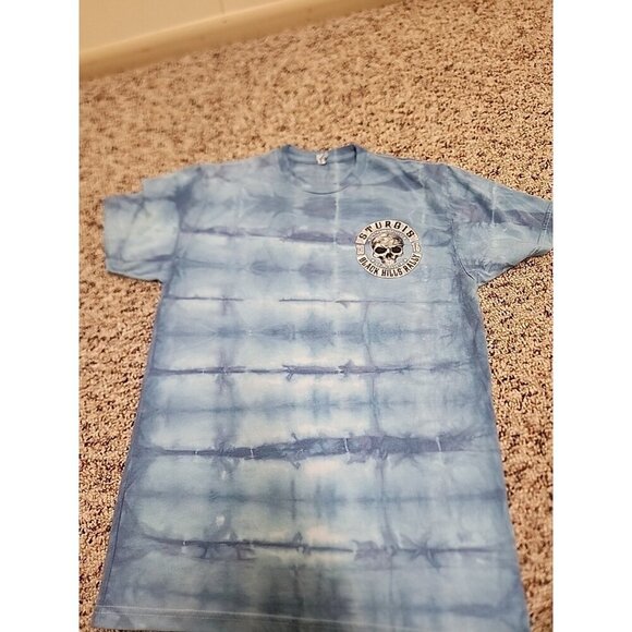 Sturgis 76th Anniversary 2016 Tshirt Size Medium Blue Tye-dye - Picture 1 of 4